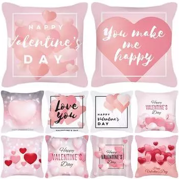 Подушка Nordic Pink ко Дню святого Валентина Love Peach Skin Мягкое украшение для дома Не включает в себя подушку Peach skin material