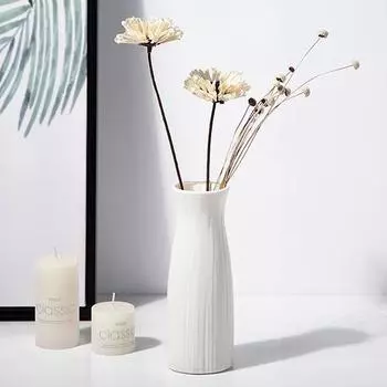 Nordic Plastic Vase Simple Fresh Flower Pot Storage Bottle for Living Room Modern Home Decorations