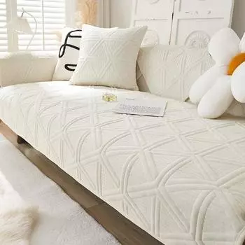 Nordic Plush Sofa Cushion Thickened Non-Slip Modern Simple Solid Color Sofa Slipcover Cover Cloth High Sense 70*70cm