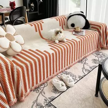 Nordic Simple Chenille Sofa Towel Seat Cushions Cover Cloth Blanket Anti-Scratching All-Inclusive Universal Cover Cover 110*110cm