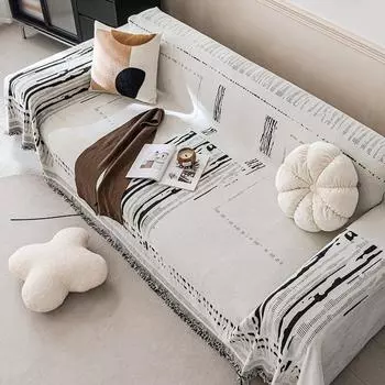 Nordic Simple и High-end Четырехсезонный чехол для дивана Ткань Синель Устойчивое к царапинам от кошек Диванное полотенце Чехол для дивана Одеяло для дивана 180*130cm