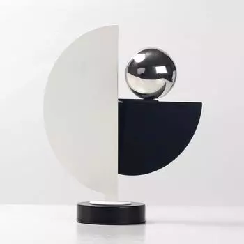 Nordic Simple Light Luxury Round Ball Marble Decorations Model House Home Living Room Desktop Coffee Table Metal Decorative Decorations