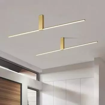 Nordic Simple Strip Ceiling Lamp Minimalism Creative Corridor Restaurant Ceiling Lights Спальня Магазин одежды Лампы Warm light