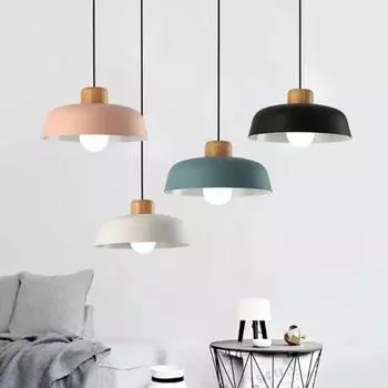 Nordic style chandelier restaurant kitchen bar study bedroom minimalist modern creative personalized LED chandelier No light bulb серый