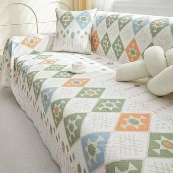 Nordic Thicken Sofa Towel Нескользящее геометрическое диванное покрывало Полный комплект чехла для ткани Полотенце для дома Универсальное мягкое диванное полотенце 180x130
