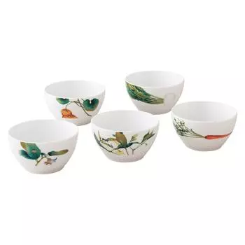 Noritake Bowl change 11cm 345cc Shunsai Kyoka Microwave safe Dishwasher safe 5 pieces Fine porcelain (picture set) F94502/1620-37