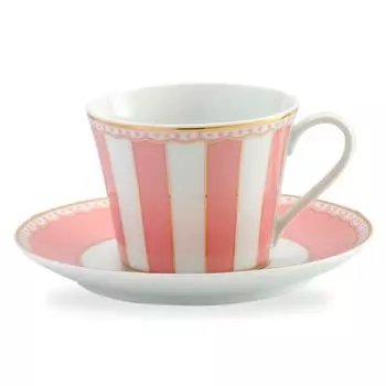 Noritake Cup Saucer 250cc Carnival Pink Fine Porcelain & (Coffee Tea) T002B/M-249