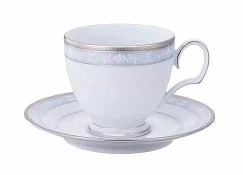 Noritake Cup Saucer 250cc Hampshire Platinum Fine Porcelain & (Coffee Tea) T91988/4336