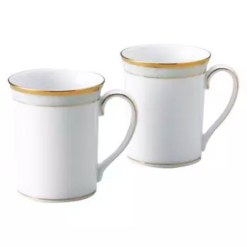 Noritake Mug 310cc Hampshire Gold 2 pieces Fine Porcelain (pair set) P91332/4335