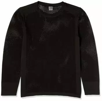 North Long Sleeve Hundred Dry Crew Sweat Absorbing Fast Dry Breathable Stretch Antibacterial and Wrapproof Black [The Face] Mens SM чёрный