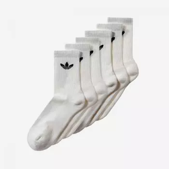 Носки Adidas Trefoil Crew, 6 пар IJ5619-БЕЛЫЙ