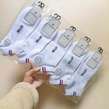 Носки мужские хлопковые короткие носки весенние легкие белые носки-лодочки впитывающие пот и дышащие спортивные короткие носки мужские носки One Size