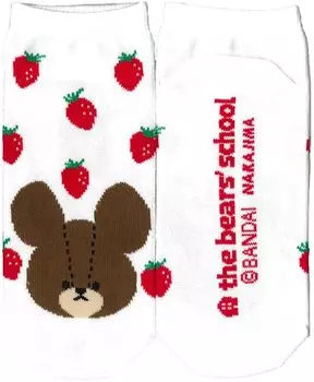 Носки Nakajima Corporation Bear School Strawberry Socks белые 192813-24 22-24 см