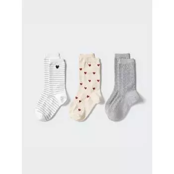 Носки Uniqlo Japan, набор из 3 пар 01 OFF WHITE/2325