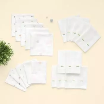 Носовой платок Moms Nature для новорожденных из бамбука с тиснением, фирменная марля, 10 шт. + набор из 10 шт. с тиснением, корейские товары для детей