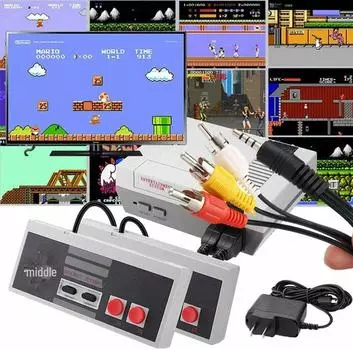 Ностальгическая ретро-игровая консоль NES Mini 620 — FC Red & White Edition 620 games + 4 buttons + AU plug