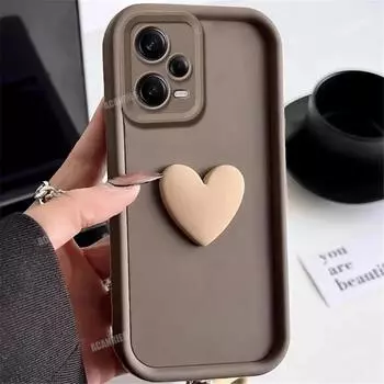 Note12 12pro 12s Poco X5 X5pro милый силиконовый чехол с сердечком для Xiaomi Redmi Note 12 Pro Plus 4g 5g женская матовая задняя крышка X 5 Redmi 12 4G белый