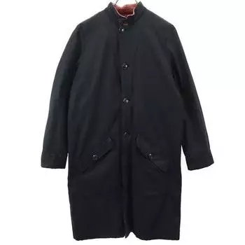 NOUDO made in Japan Stainless collar coat black Half bore back Men s Used