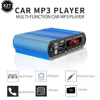 НОВАЯ беспроводная плата декодера Bluetooth MP3 с функцией записи звонков 12 В Bluetooth-модуль с цветным дисплеем Аксессуары для автомобильных динамиков синий