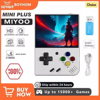 НОВАЯ портативная ретро-игровая консоль MIYOO Mini Plus V2 Mini+ 3,5-дюймовая IPS MAX 25000 игровая видеоконсоль Linux System No Games(No Card)