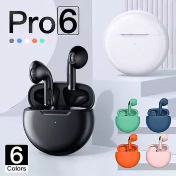 НОВЫЕ оригинальные беспроводные наушники Air Pro 6 TWS с микрофоном, наушники-вкладыши Bluetooth, спортивная гарнитура для Xiaomi iPhone чёрный