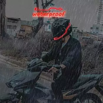 НОВЫЙ 4-в-1 светодиодный фонарь для мотоциклетного шлема с холодным светом, водонепроницаемые предупреждающие огни, аксессуары для ночной езды на мотоцикле красный