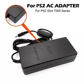 НОВЫЙ блок питания для PS2, сменный адаптер переменного тока, кабель зарядного устройства, шнур 100240 В постоянного тока 8,5 В для консоли PS2 Slim 70000, вилка ЕС / вилка США