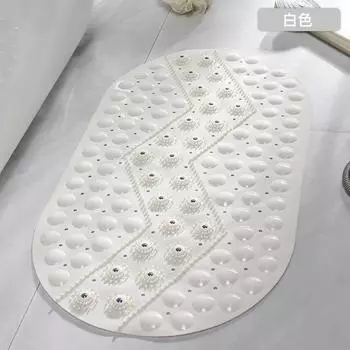 НОВЫЙ коврик для ванной 36x71 см с присоской, безопасный коврик для душа, нескользящий коврик для ванной, водонепроницаемый массажный коврик для ног из ПВХ синий