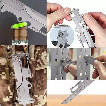 НОВЫЙ мини-нож из нержавеющей стали, многофункциональный гаечный ключ, брелок, подвеска, открывалка для бутылок, мини-EDC, небольшой инструмент для экспресс-доставки