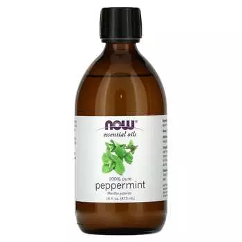 NOW Foods, Эфирное масло, мята перечная, 16 жидких унций (473 мл)