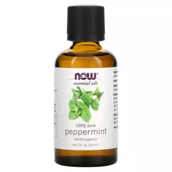 NOW Foods, Эфирное масло, мята перечная, 2 жидких унции (59 мл)