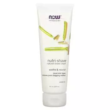 NOW Foods, Solutions, Nutri-Shave, натуральный крем для бритья, 8 жидких унций (237 мл)