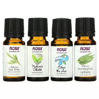 NOW Foods, Solutions, Seasonal Change, набор эфирных масел для балансировки, 4 флакона, 1/3 жидких унций. по 10 мл каждый