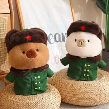 Новая армейская кукла Capybara, кукла Capybara, плюшевая игрушка, милая кукла для подарка на день рождения для девочки 25cm 0.21kg
