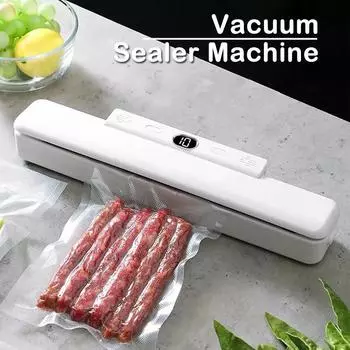 Новая автоматическая вакуумная упаковочная машина для хранения продуктов питания с 10 бесплатными пакетами Food Saver 240 В/110 В упаковочная машина для вакуумной упаковки EU Plug белый