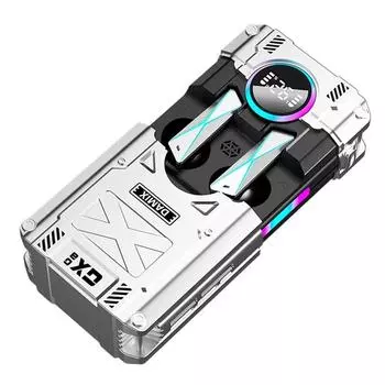 Новая беспроводная Bluetooth-гарнитура DX-08 5.3, новая механическая стереогарнитура в стиле панк для киберспорта, игровая гарнитура TWS, наушники белый