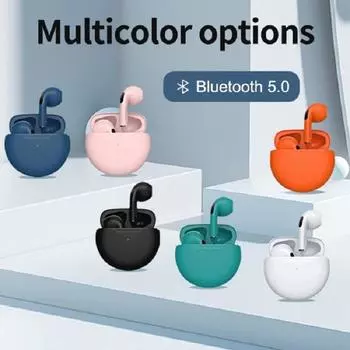 Новая беспроводная гарнитура Air Pro 6 Bluetooth 5,0, наушники с басом, водонепроницаемые спортивные наушники с микрофоном для Apple IPhone Xiaomi белый