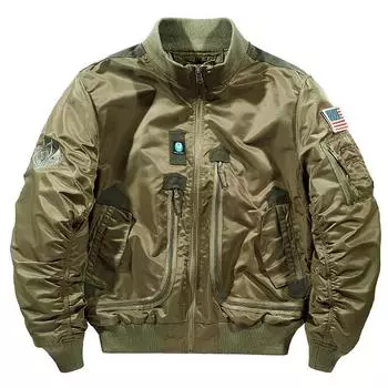 Новая функциональная летная куртка Air Force, мужская свободная куртка больших размеров с воротником-стойкой, бейсбольная майка Tide M