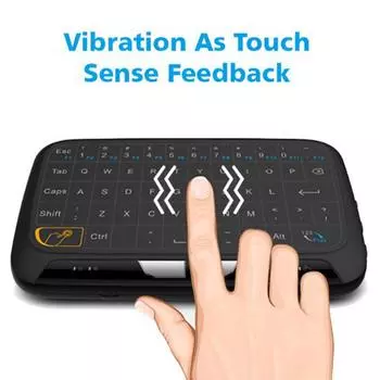 Новая H18 2 4GHz мини беспроводная сенсорная клавиатура Air Mouse для ПК ноутбука Smart TV пульт дистанционного управления чёрный