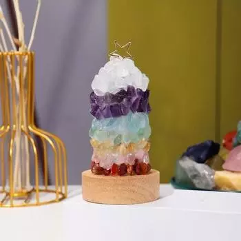 Новая хрустальная лампа-елка ручной работы с USB-кабелем, креативный хрустальный декор, гравийная настольная лампа, подарок, изысканные хрустальные настольные лампы