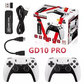 Новая игровая консоль GD10 PRO, двойной беспроводной контроллер 2.4G, игра 4K, 58000 игр, 256 ГБ, ретро-игры для мальчиков, рождественский подарок