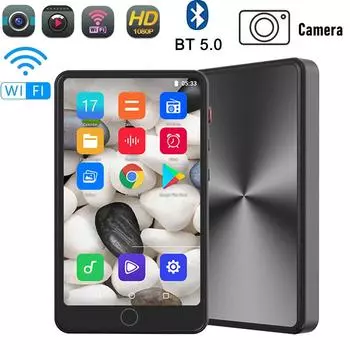 Новая камера Mp4-плеер Bluetooth Wifi Android сенсорный экран Hifi музыкальный рекордер Walkman видео Mp3-плеер с динамиком TF карта MP4 With camera 16GB