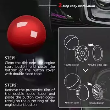 Новая кнопка запуска автомобиля Push Start Кнопка автоматического зажигания Крышка автомобильной кнопки одним нажатием Кнопка рокера двигателя автомобиля Push Start Stop Рычаг