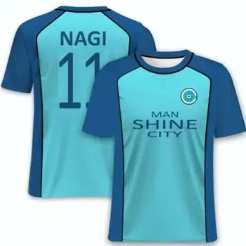 Новая летняя футболка 11 Jersey Anime Blue Lock 3D Print Mens, футболка Shining City Role Play Bola Manga с круглым вырезом S