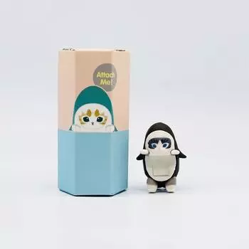 Новая мини-фигурка Sonny Angel & Mofusand Blind Box Hippers, акула, кошка, фигурка, игрушки для фанатов, детский рождественский подарок