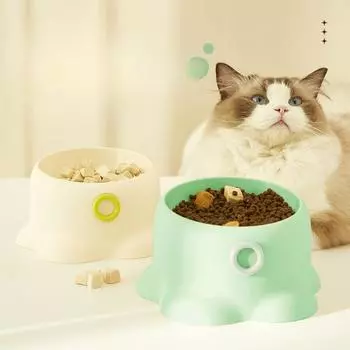 Новая миска для кошек, миска для собак, миска для кошачьего корма, принадлежности для кошек, одинарная миска для еды и питья воды 17.7*10cm