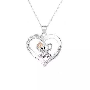 Новая мода для женщин Love Butterfly Elephant кулон ожерелье Красивая серия животных