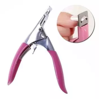 Новая мода Nail Art Edge Cutter Акриловый УФ-гель Накладные ногти Машинка для стрижки ногтей Советы Маникюрный инструмент розовый