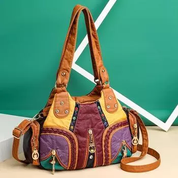 Новая модная женская сумка из искусственной кожи, дизайнерская мягкая сумка-мессенджер большой емкости, женская сумка через плечо высокого качества, женская сумка
