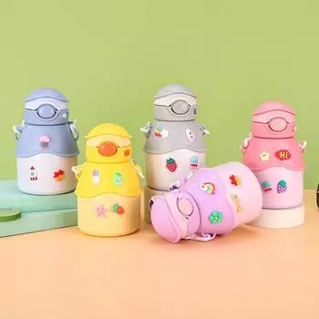 Новая мультяшная фигурка Pot Belly Cup нержавеющая сталь детский термос чашка для студентов мужского и женского пола портативная переносная чашка с трубочкой 500ml